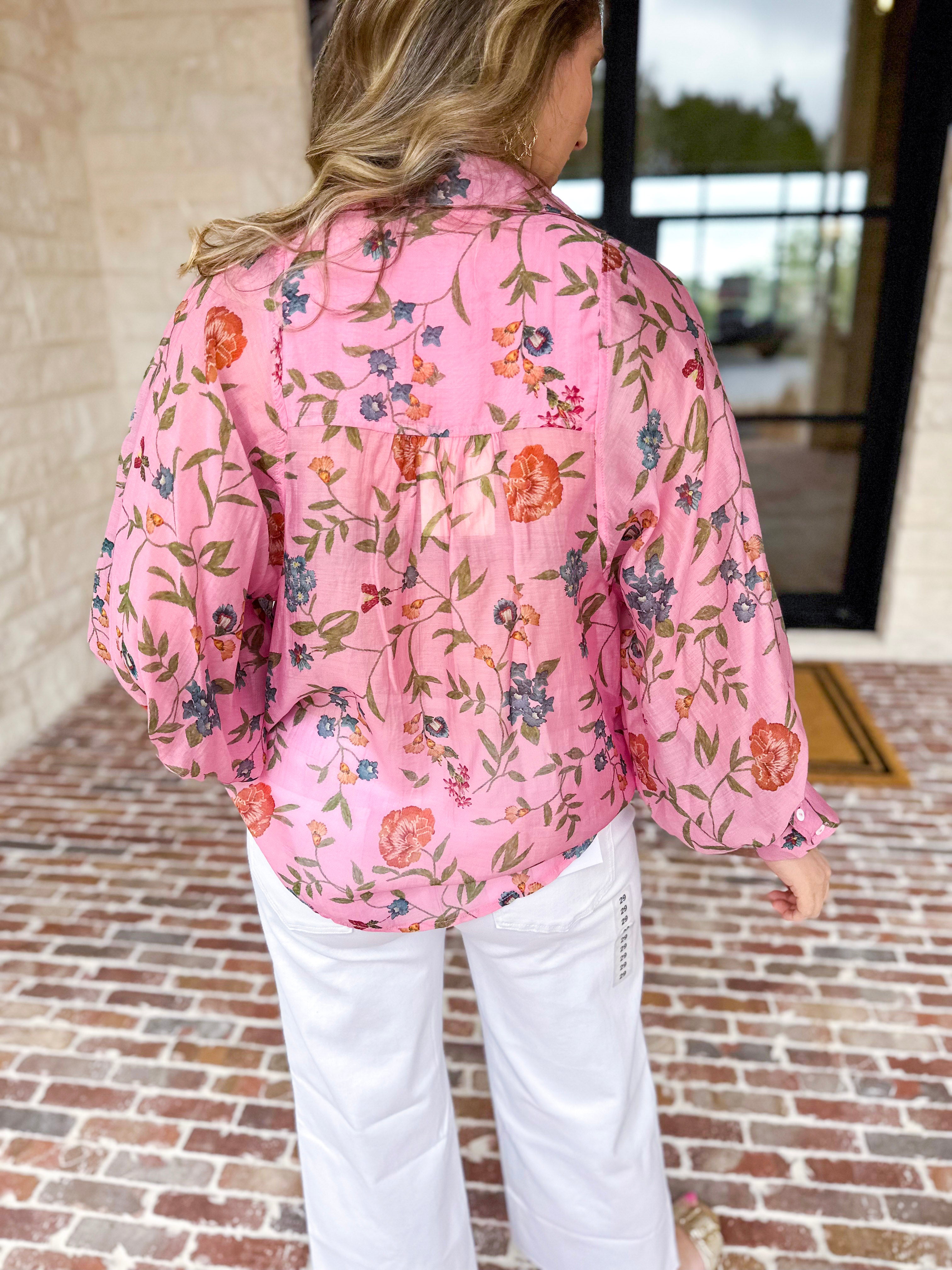 Blossom & Bloom Blouse-200 Fashion Blouses-ENTRO-July & June Women's Fashion Boutique Located in San Antonio, Texas