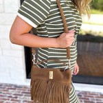 Fringe Crossbody Purse - Hazelnut-130 ACCESSORIES-Moda Luxe-July & June Women's Fashion Boutique Located in San Antonio, Texas