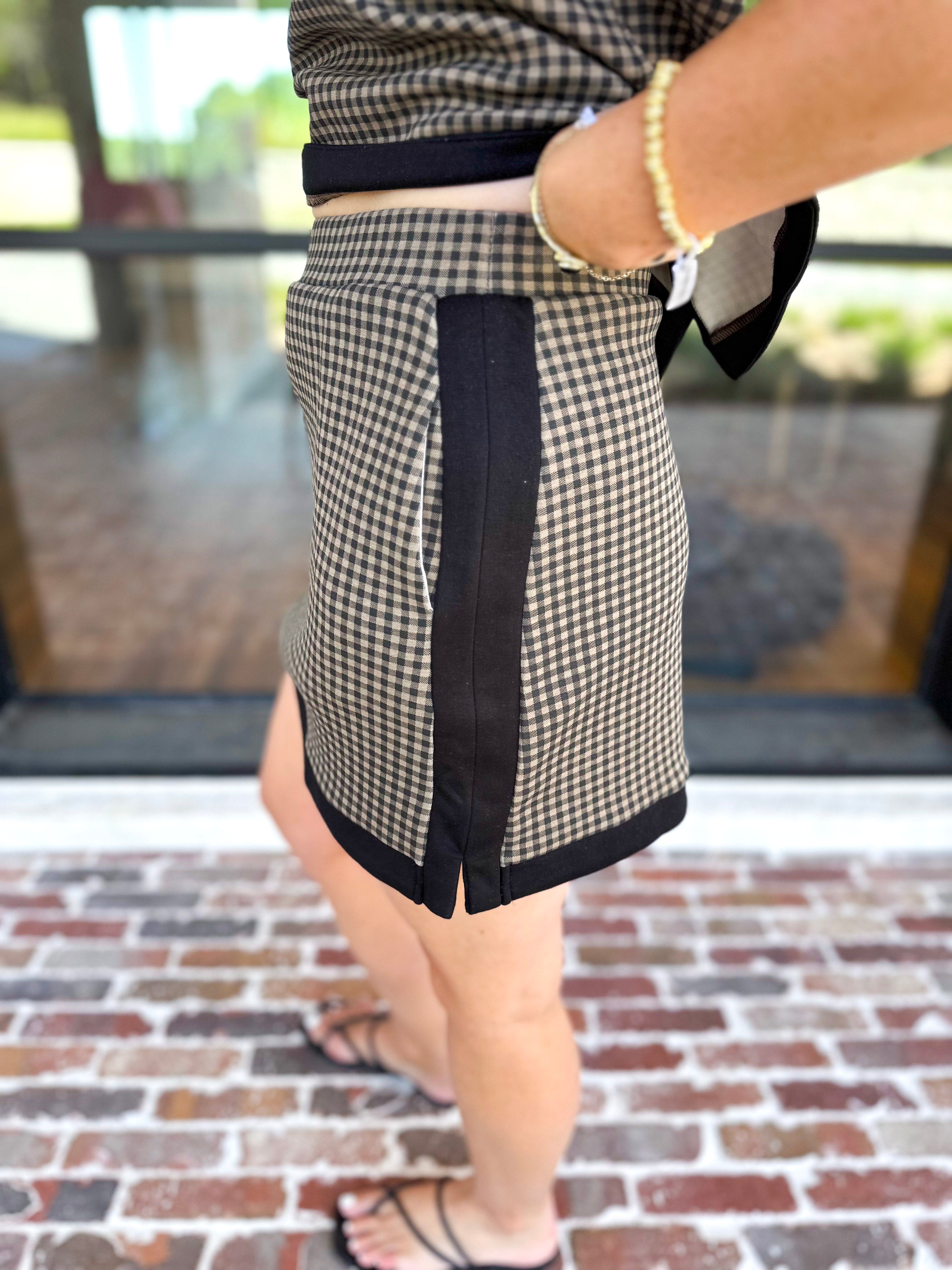 Weekend Vibes Gingham Set - Black-300 Athleisure/Lounge-ENTRO-July & June Women's Fashion Boutique Located in San Antonio, Texas