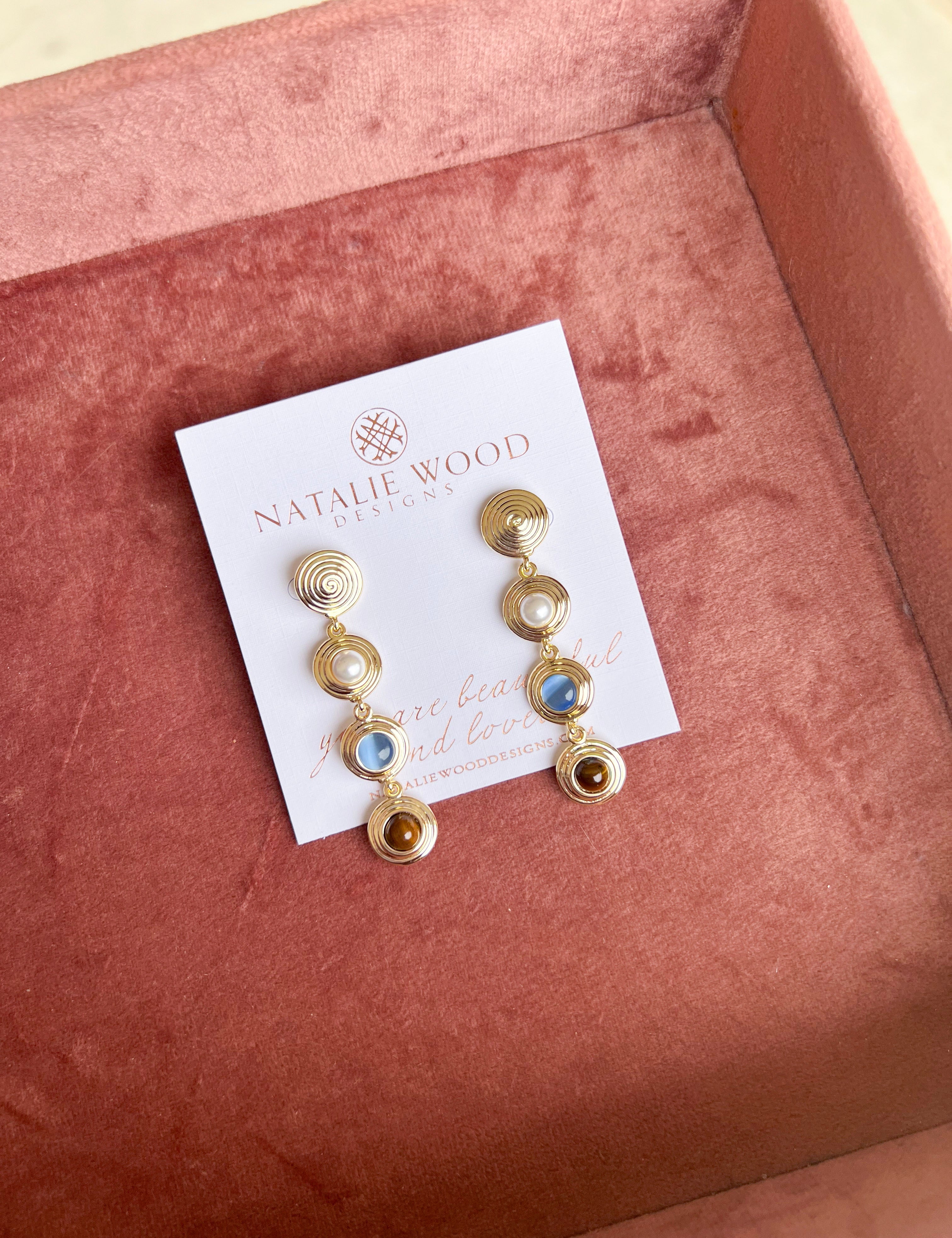 Natalie Wood - Strata Linear Earrings - Prism-110 Jewelry & Hair-Natalie Wood-July & June Women's Fashion Boutique Located in San Antonio, Texas