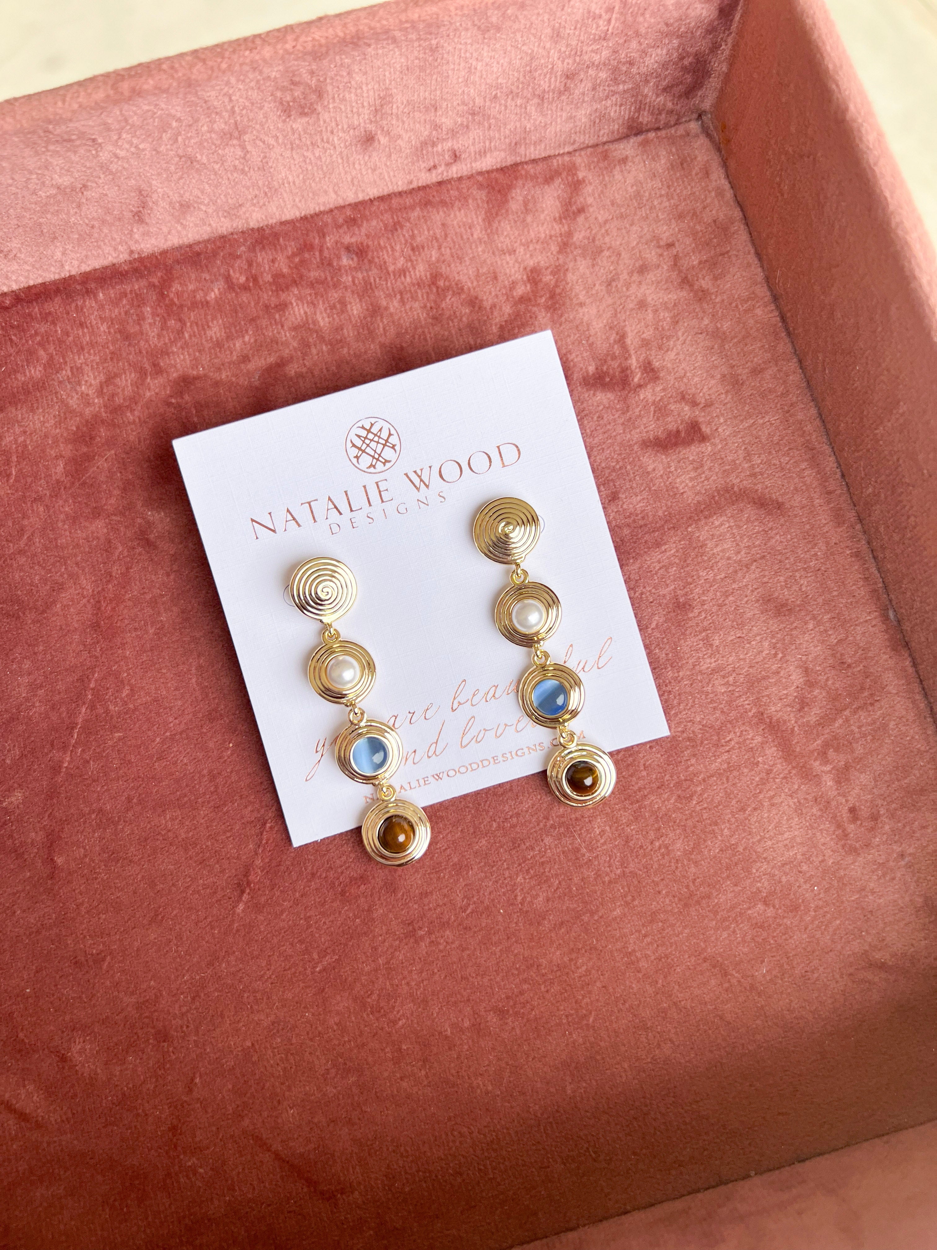 Natalie Wood - Strata Linear Earrings - Prism-110 Jewelry & Hair-Natalie Wood-July & June Women's Fashion Boutique Located in San Antonio, Texas
