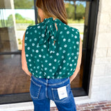 Date Night Polka Dot Top - Green-200 Fashion Blouses-ENTRO-July & June Women's Fashion Boutique Located in San Antonio, Texas
