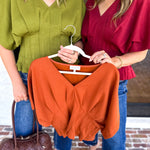 Elevated Chic Top - Merlot-200 Fashion Blouses-ENTRO-July & June Women's Fashion Boutique Located in San Antonio, Texas
