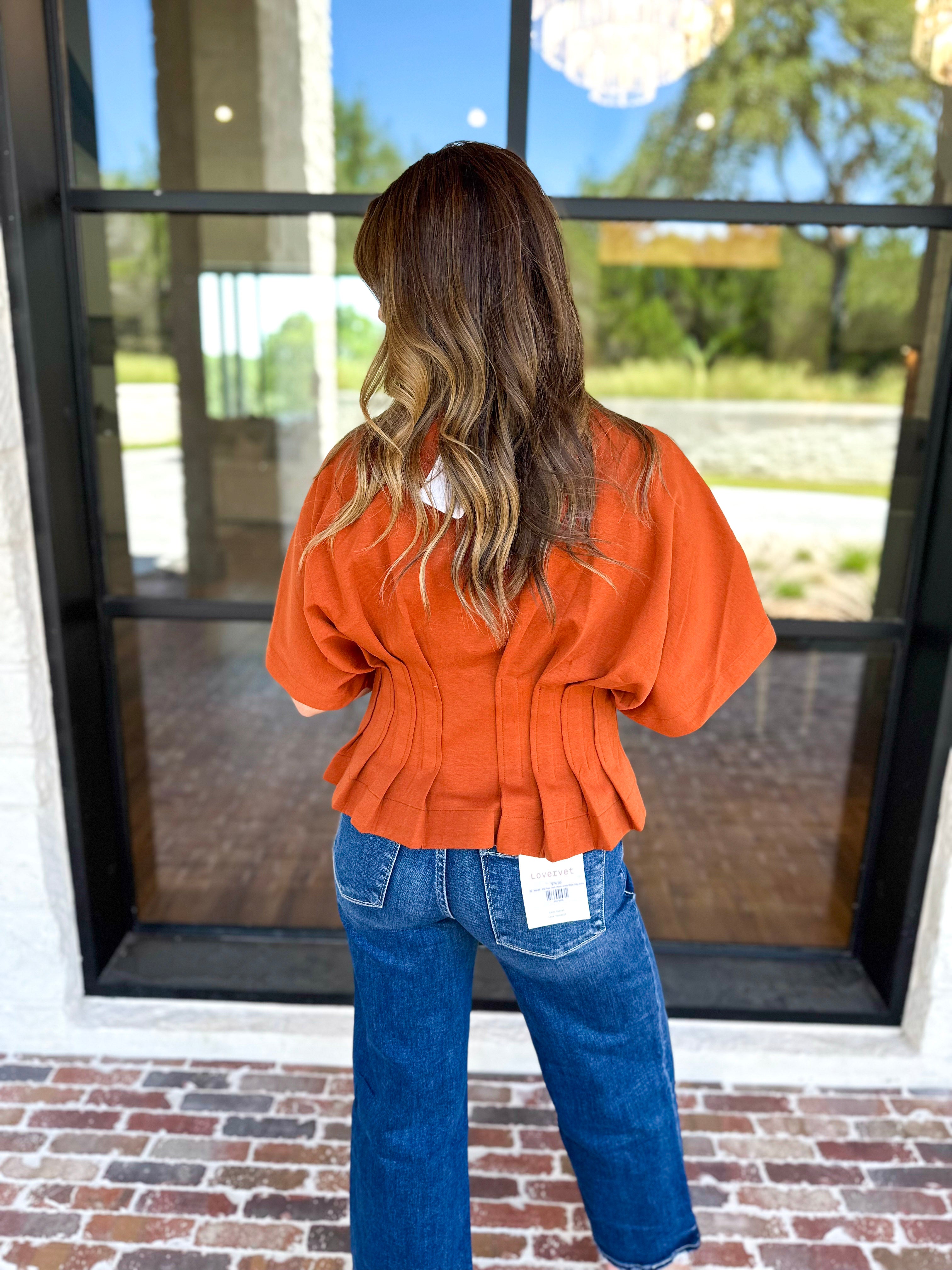 Elevated Chic Top - Clay-200 Fashion Blouses-ENTRO-July & June Women's Fashion Boutique Located in San Antonio, Texas