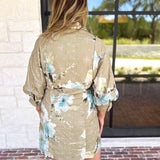 Sage & Blue Floral Mini Dress-510 Mini-ENTRO-July & June Women's Fashion Boutique Located in San Antonio, Texas