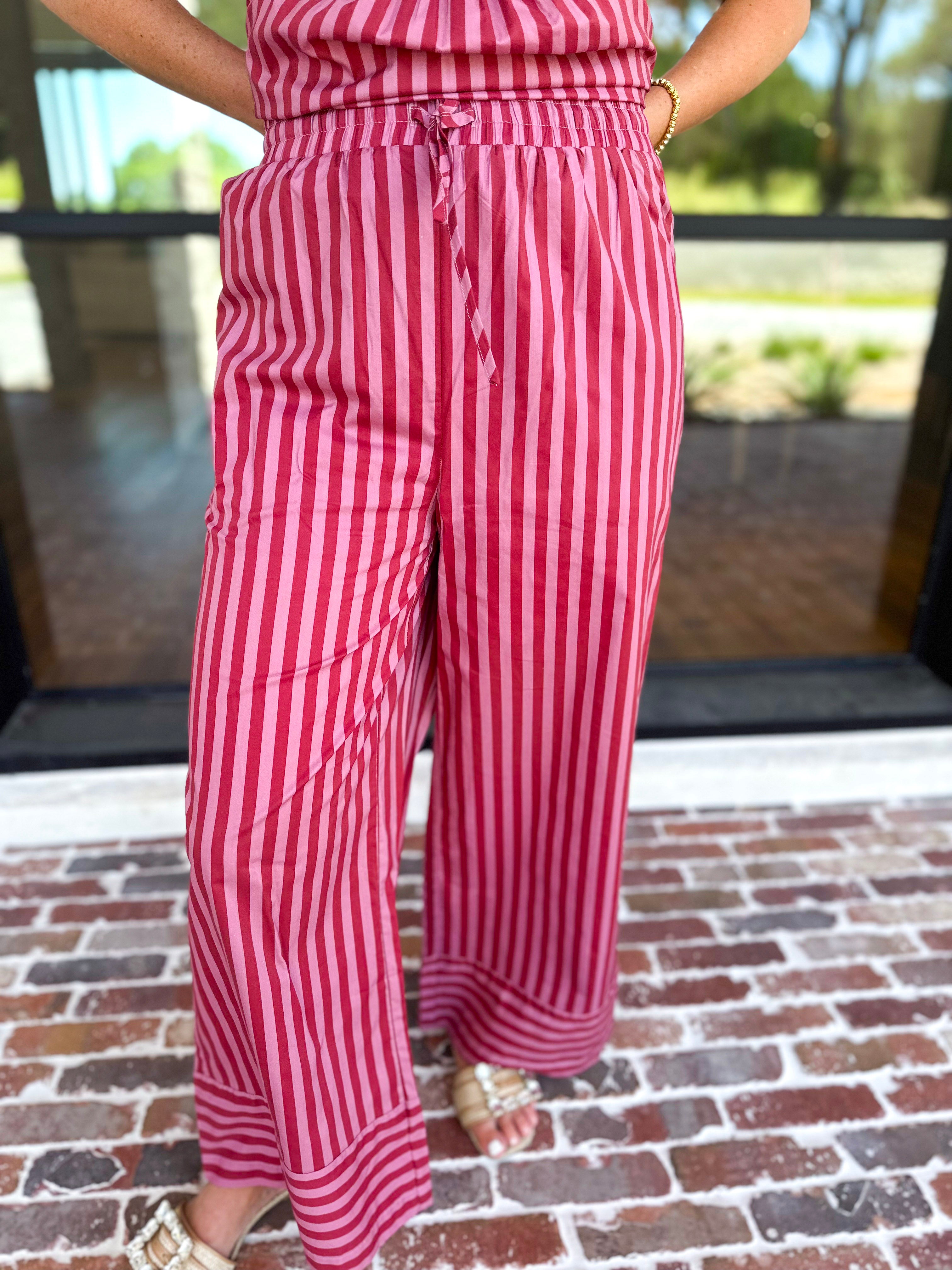 Color Pop Stripe Pant & Cami Set-500 Midi-ENTRO-July & June Women's Fashion Boutique Located in San Antonio, Texas
