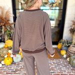 Cozy Time Lounge Set - Chocolate Cream-300 Athleisure/Lounge-POLOGRAM-July & June Women's Fashion Boutique Located in San Antonio, Texas