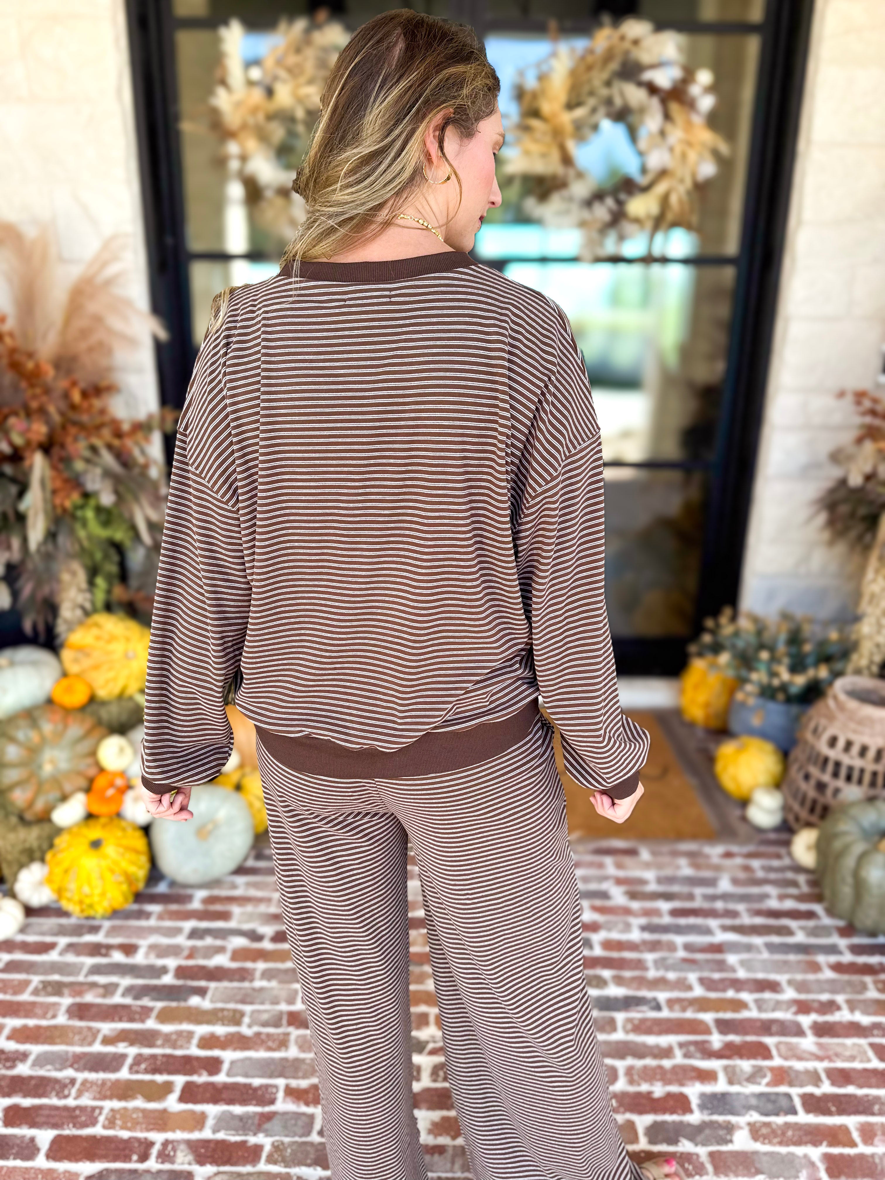 Cozy Time Lounge Set - Chocolate Cream-300 Athleisure/Lounge-POLOGRAM-July & June Women's Fashion Boutique Located in San Antonio, Texas