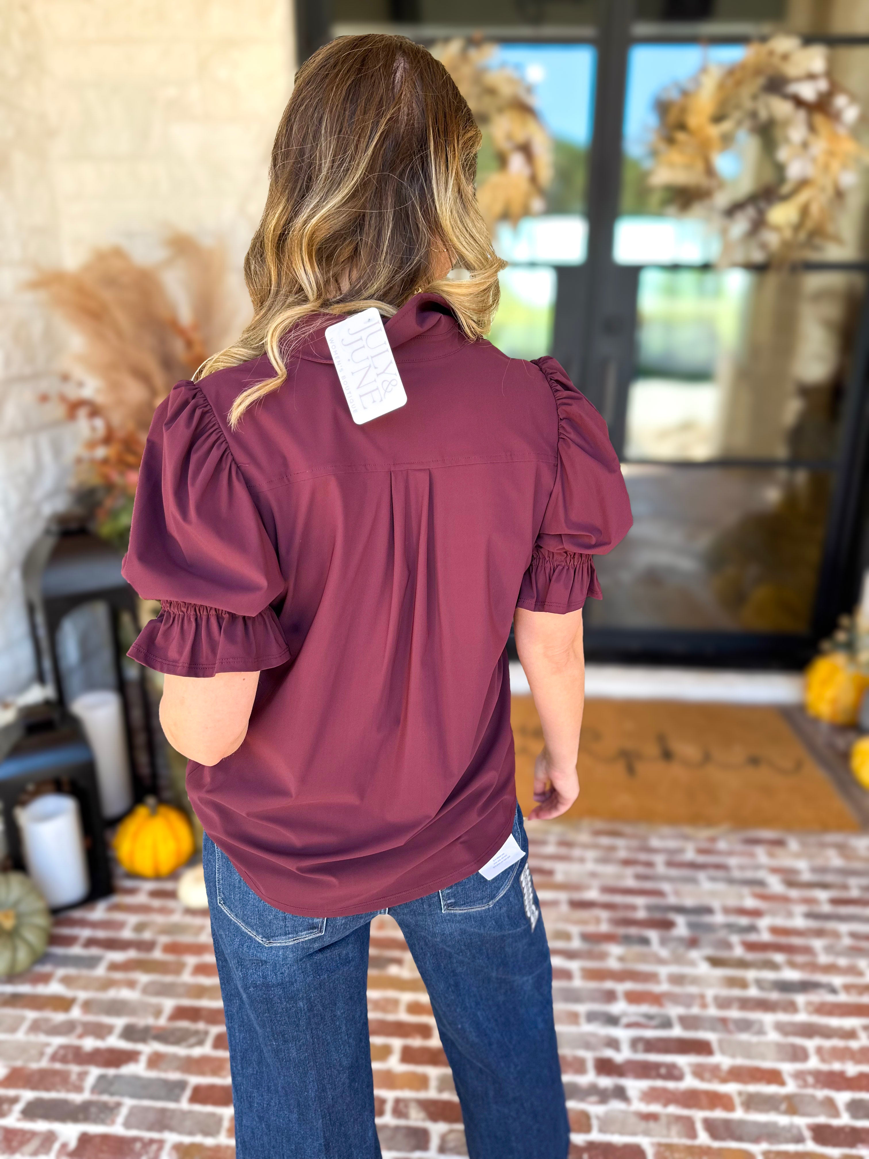 Liverpool - Good Feeling Button Down Top-200 Fashion Blouses-LIVERPOOL JEANS COMPANY-July & June Women's Fashion Boutique Located in San Antonio, Texas