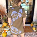 Bold Floral Knit Mini Dress-510 Mini-ENTRO-July & June Women's Fashion Boutique Located in San Antonio, Texas