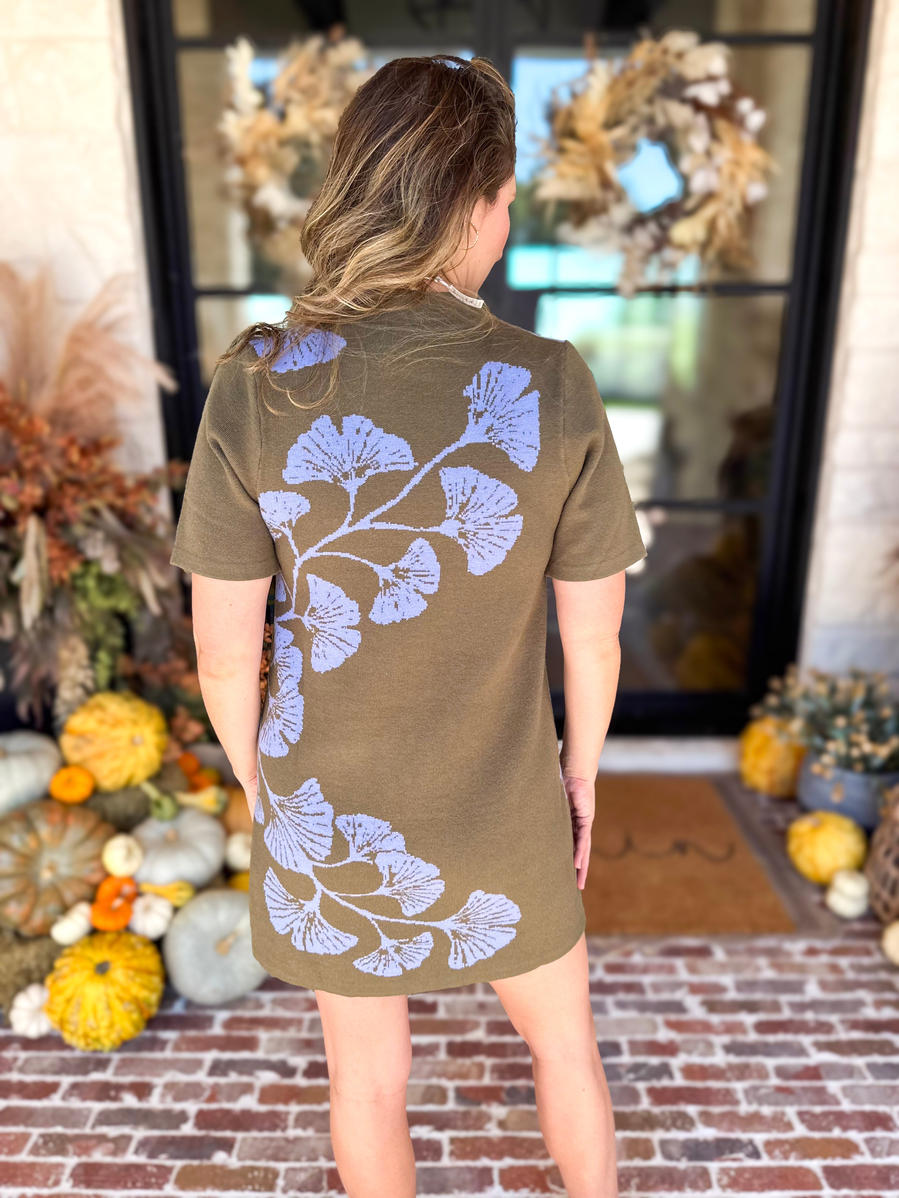 Bold Floral Knit Mini Dress-510 Mini-ENTRO-July & June Women's Fashion Boutique Located in San Antonio, Texas