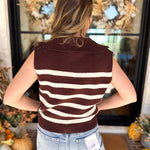 PINK FRIDAY DOORBUSTERS - Half Zip Sweater - Brown - ONLINE - FINAL SALE-PINK FRIDAY DOORBUSTERS-DOUBLE ZERO-July & June Women's Fashion Boutique Located in San Antonio, Texas