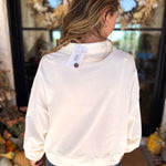 PINK FRIDAY DOORBUSTERS - Henley Polo Top - Cream - ONLINE - FINAL SALE-PINK FRIDAY DOORBUSTERS-DOUBLE ZERO-July & June Women's Fashion Boutique Located in San Antonio, Texas