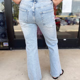 Liverpool- Low Rise Light Wash Flare Jeans-420 Denim-LIVERPOOL JEANS COMPANY-July & June Women's Fashion Boutique Located in San Antonio, Texas