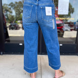 Vervet - High Rise Wide Trouser Style Jeans-420 Denim-VEVERT BY FLYING MONKEY-July & June Women's Fashion Boutique Located in San Antonio, Texas