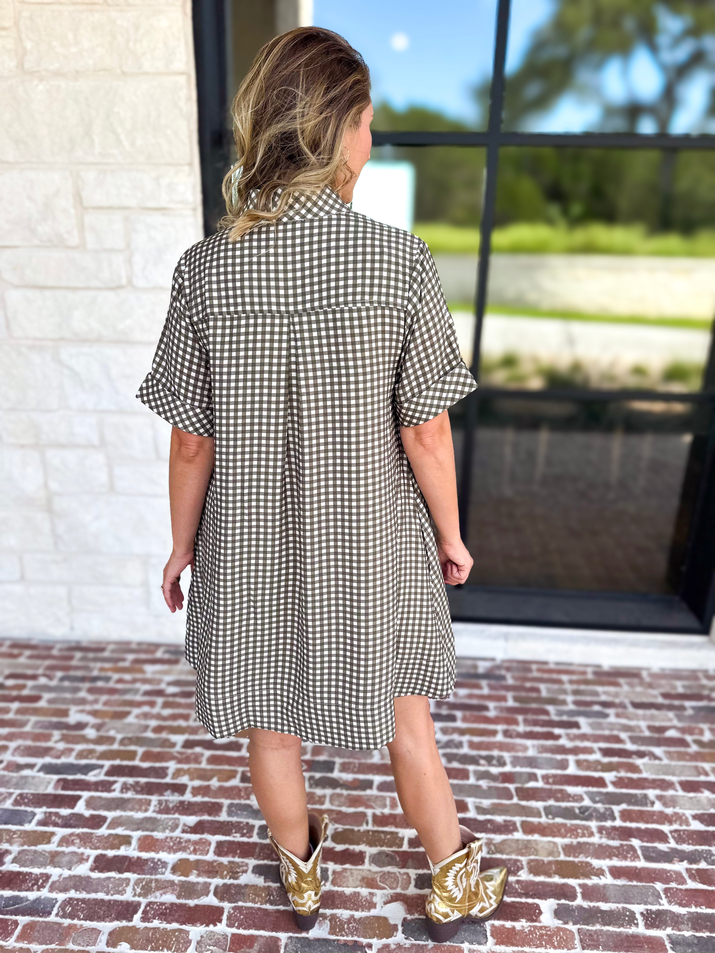 Fall Transition Mini Dress - Olive-510 Mini-ENTRO-July & June Women's Fashion Boutique Located in San Antonio, Texas