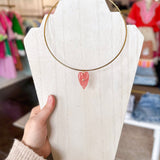 Heart Collar Necklace-130 ACCESSORIES-Hjane Jewels-July & June Women's Fashion Boutique Located in San Antonio, Texas