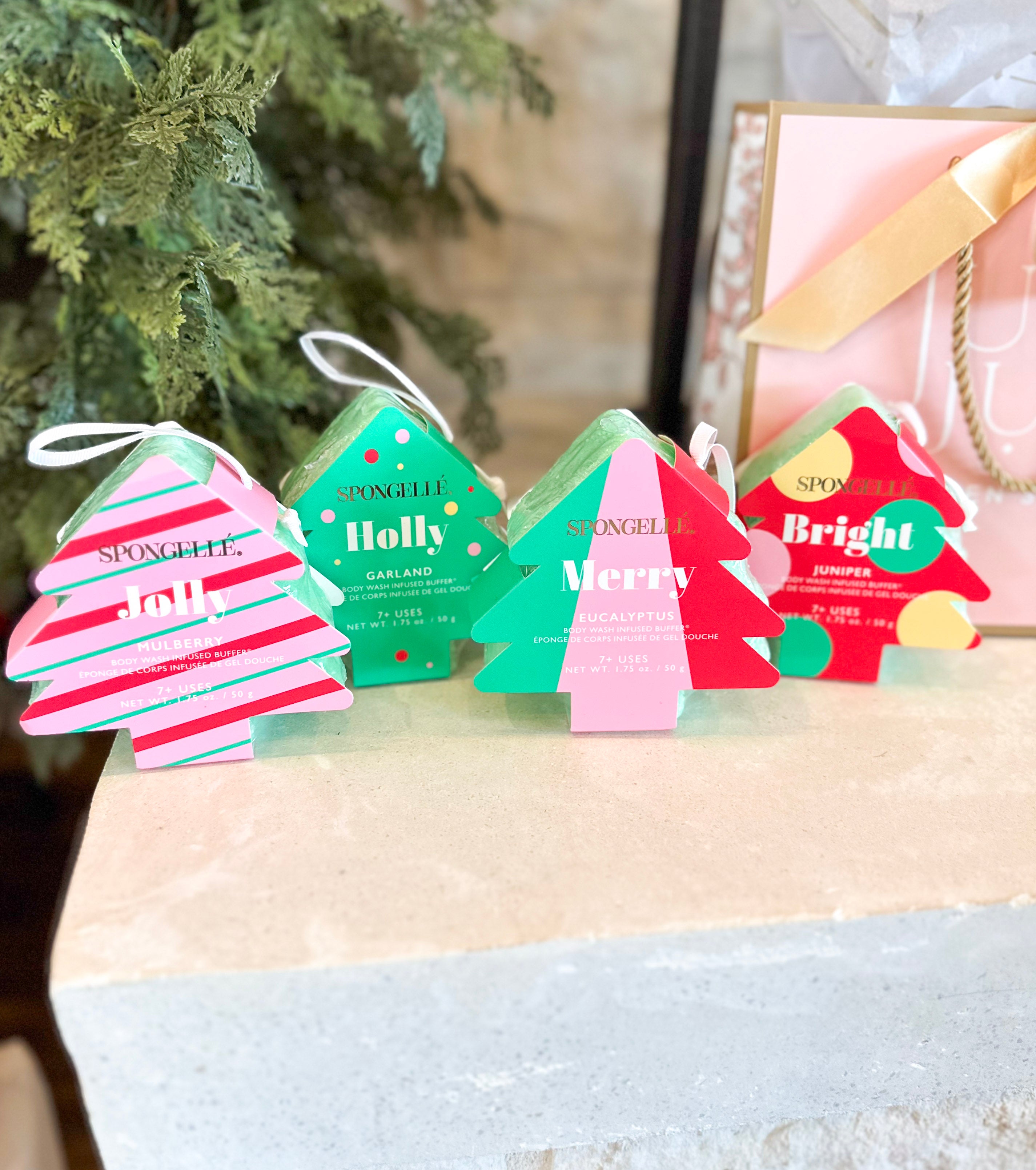 Spongellé - Holiday Tree Body Buffer - 4 Scents-120 Apothecary-Spongellé-July & June Women's Fashion Boutique Located in San Antonio, Texas