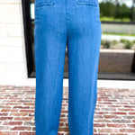 Current Air - Comfy Trouser Denim Pants-400 Pants-CURRENT AIR CLOTHING-July & June Women's Fashion Boutique Located in San Antonio, Texas