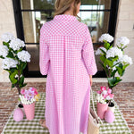 Spring Dreams Midi Dress - Pink-500 Midi-ENTRO-July & June Women's Fashion Boutique Located in San Antonio, Texas