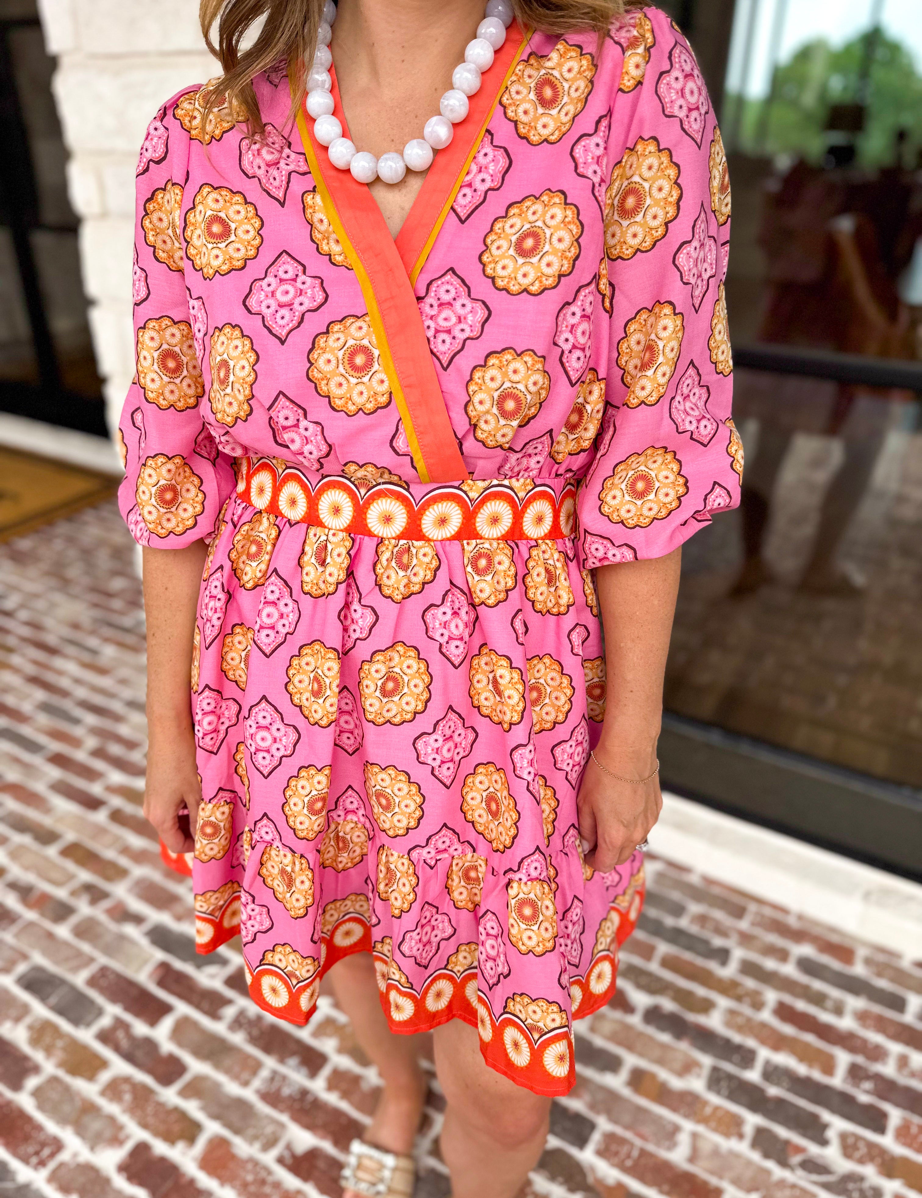 The Retro Pink Mini Dress-510 Mini-FATE-July & June Women's Fashion Boutique Located in San Antonio, Texas