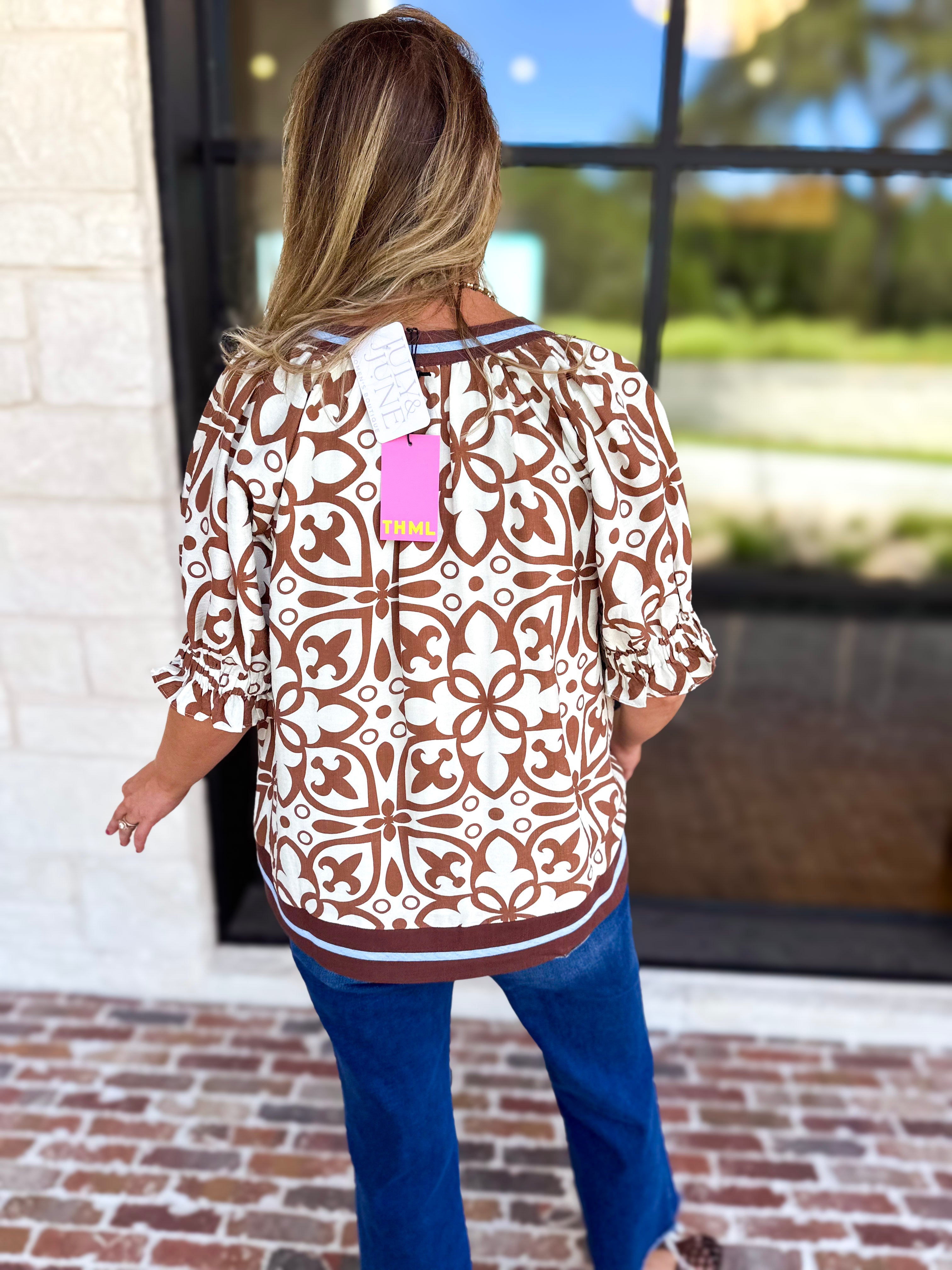 THML - The Hadley Blouse-200 Fashion Blouses-THML-July & June Women's Fashion Boutique Located in San Antonio, Texas