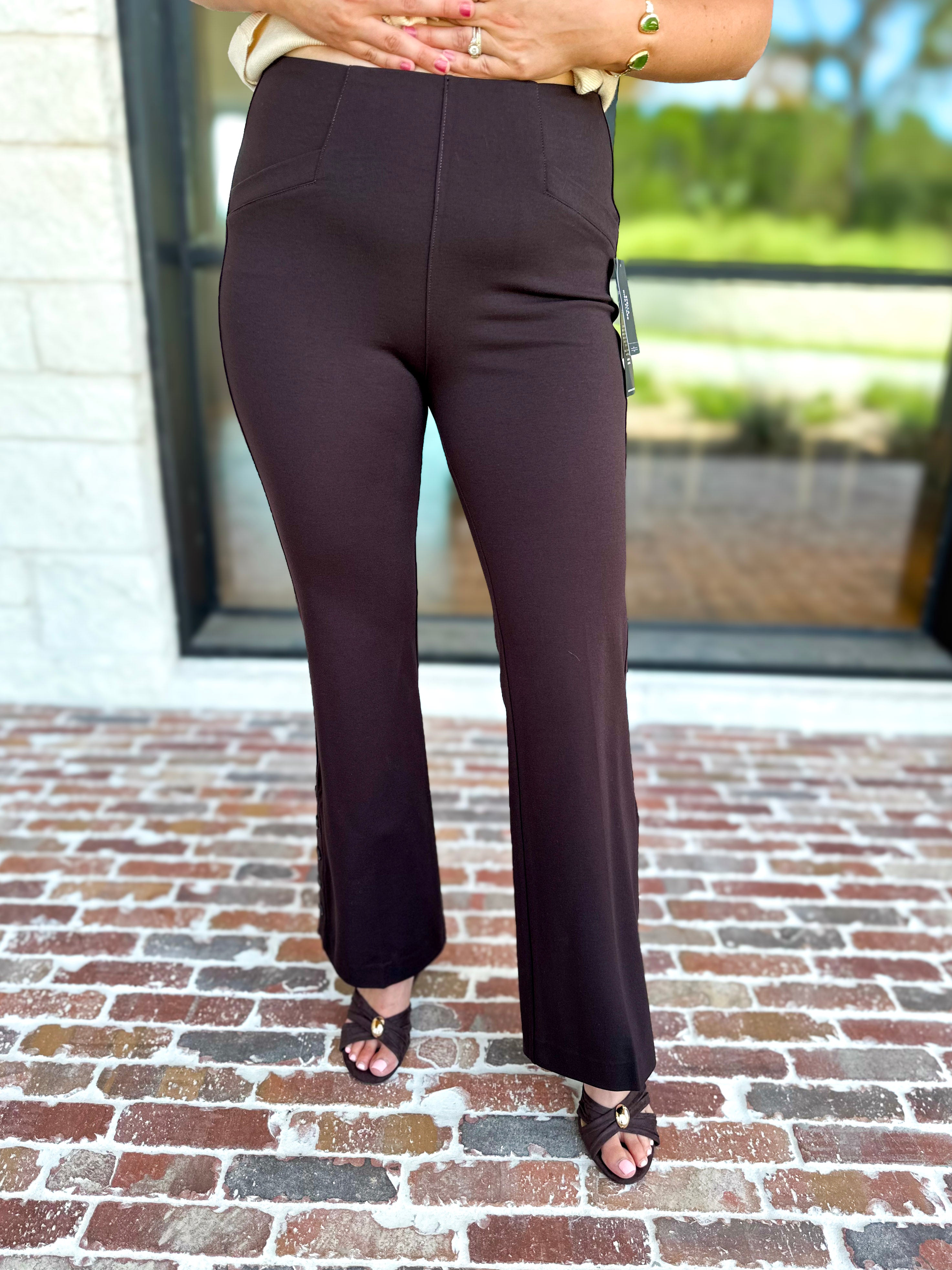 Liverpool - The Stella Flare Pants - Brown-400 Pants-LIVERPOOL JEANS COMPANY-July & June Women's Fashion Boutique Located in San Antonio, Texas