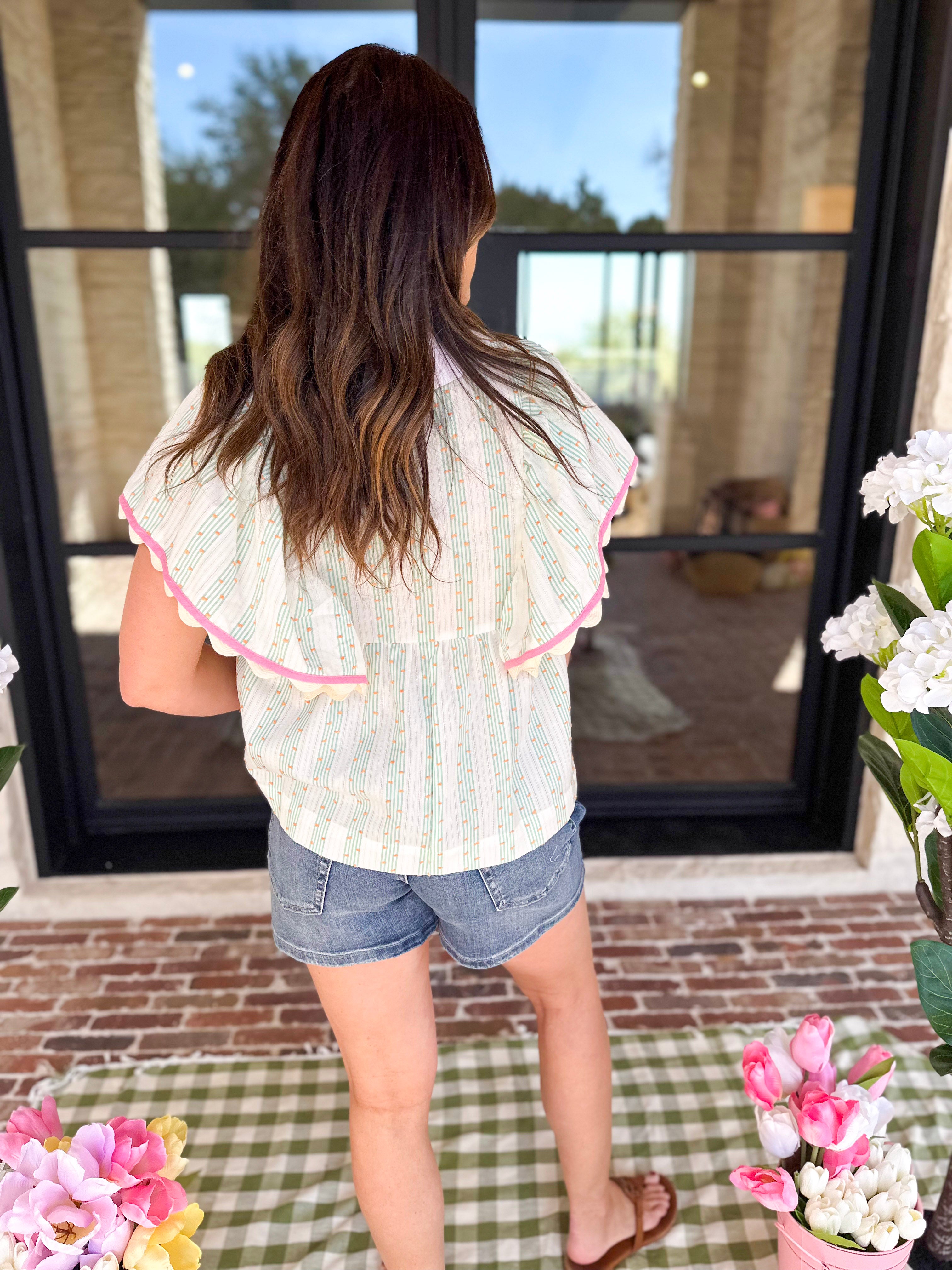 THML - Bright Floral Embroidered Blouse-200 Fashion Blouses-THML-July & June Women's Fashion Boutique Located in San Antonio, Texas