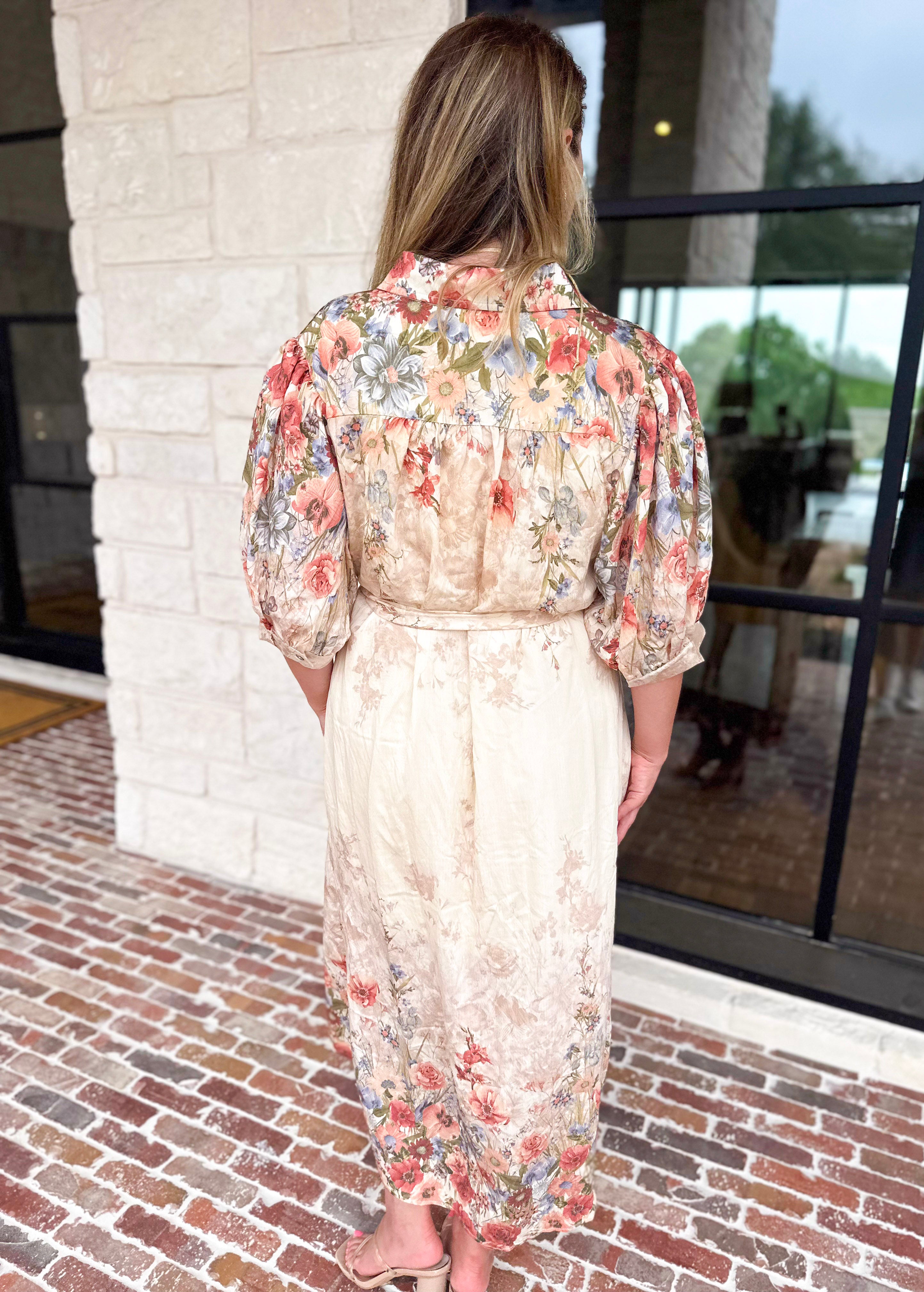 Garden Party Midi Dress-500 Midi-ENTRO-July & June Women's Fashion Boutique Located in San Antonio, Texas