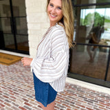 The Tulum Button Down Blouse - Taupe-200 Fashion Blouses-RAE MODE-July & June Women's Fashion Boutique Located in San Antonio, Texas