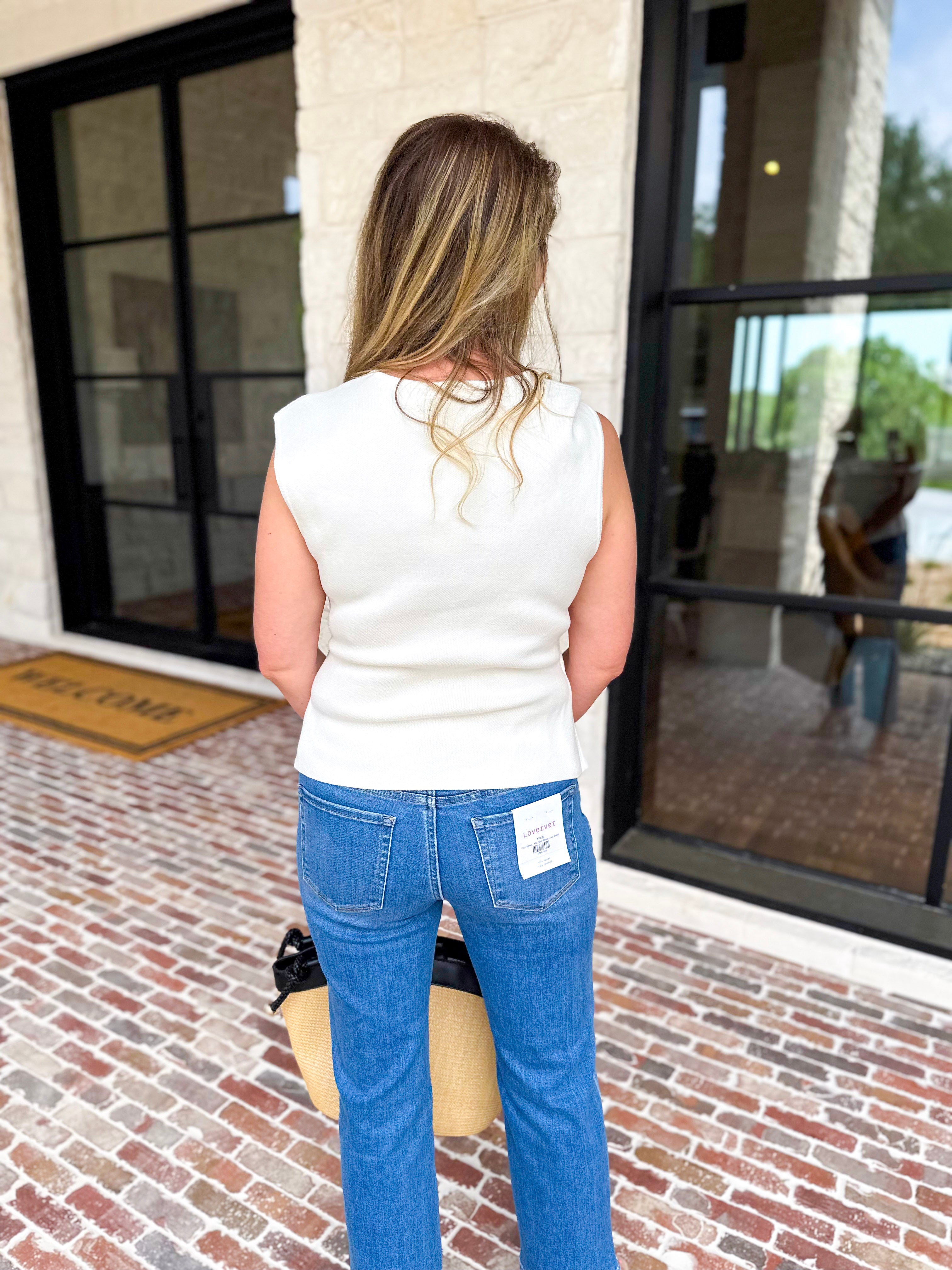Wrap Detailed Blouse - White-200 Fashion Blouses-SKIES ARE BLUE-July & June Women's Fashion Boutique Located in San Antonio, Texas