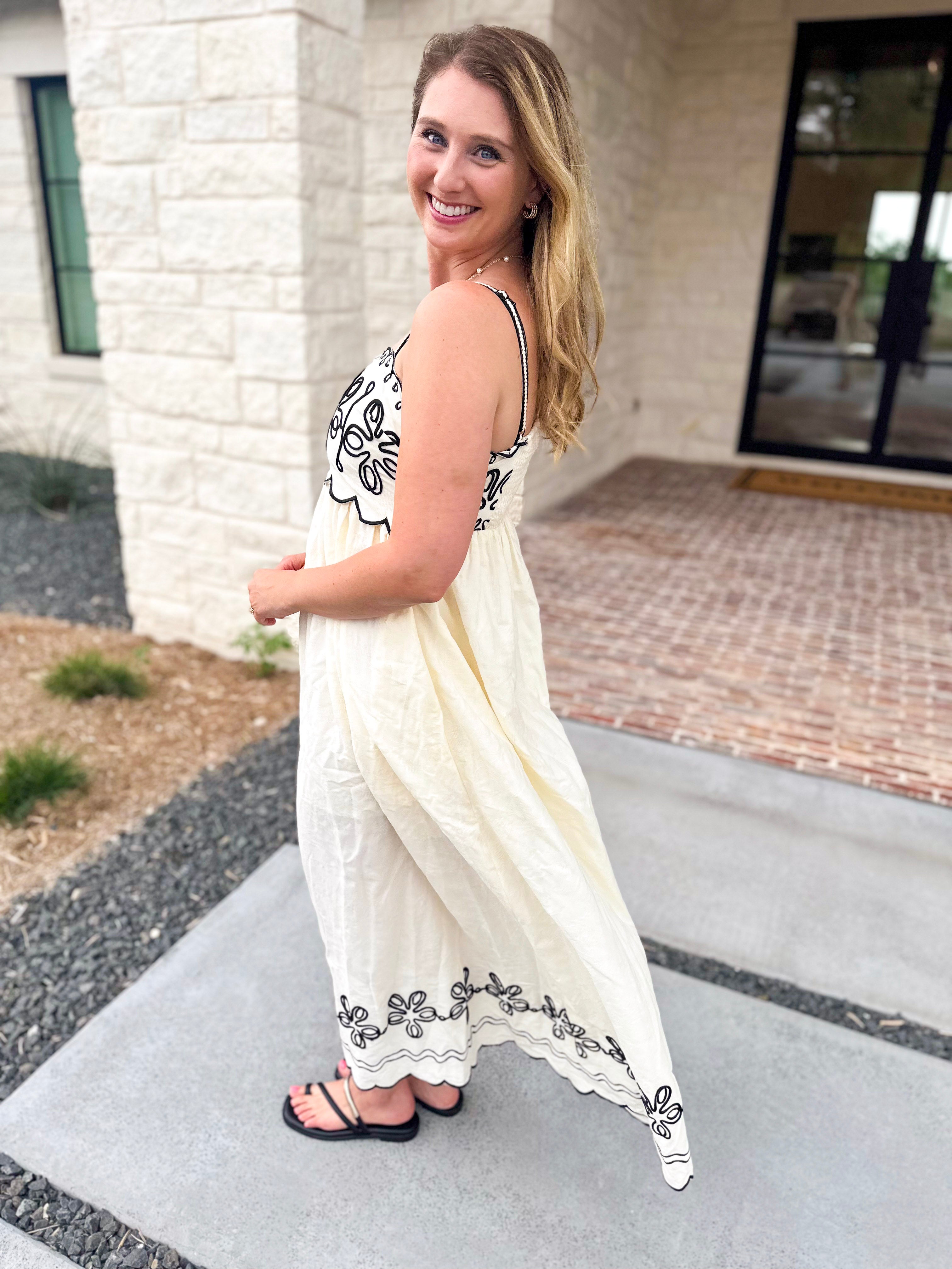 The Baja Breeze Midi Dress-500 Midi-SKIES ARE BLUE-July & June Women's Fashion Boutique Located in San Antonio, Texas