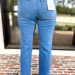 Vervet - Mid Rise Straight Leg Jeans-420 Denim-VEVERT BY FLYING MONKEY-July & June Women's Fashion Boutique Located in San Antonio, Texas