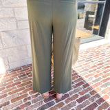 LIVERPOOL - Pull On Cropped Pant - Green-400 Pants-LIVERPOOL JEANS COMPANY-July & June Women's Fashion Boutique Located in San Antonio, Texas