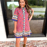 Vineyard Belted Mini Dress-510 Mini-TCEC-July & June Women's Fashion Boutique Located in San Antonio, Texas