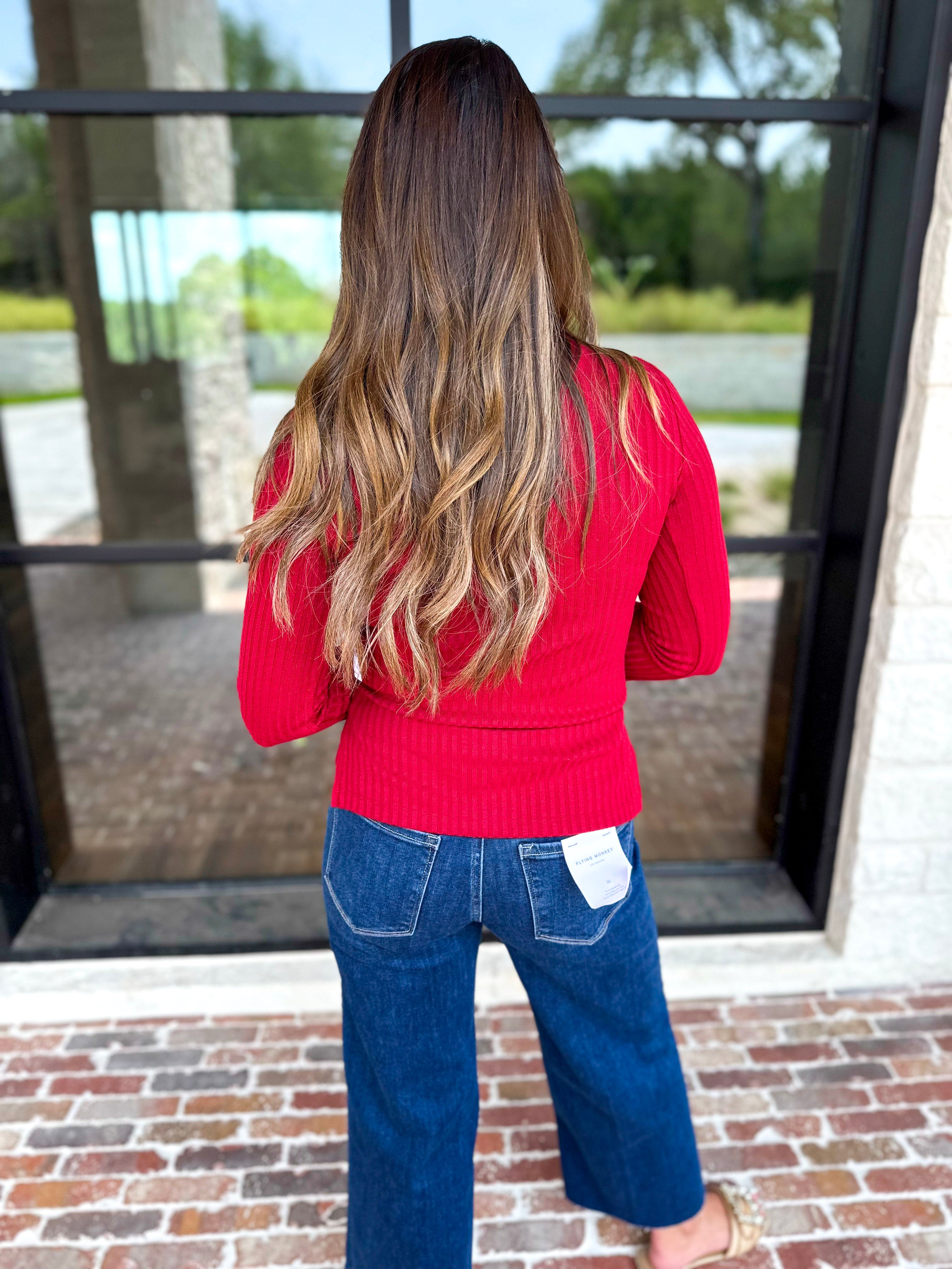 Liverpool - Everyday Favorite Scoop Neck Top - Berry-230 Sweaters/Cardis-LIVERPOOL JEANS COMPANY-July & June Women's Fashion Boutique Located in San Antonio, Texas