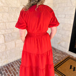 The Carrie Midi Dress - Red-500 Midi-IN FEBRUARY-July & June Women's Fashion Boutique Located in San Antonio, Texas