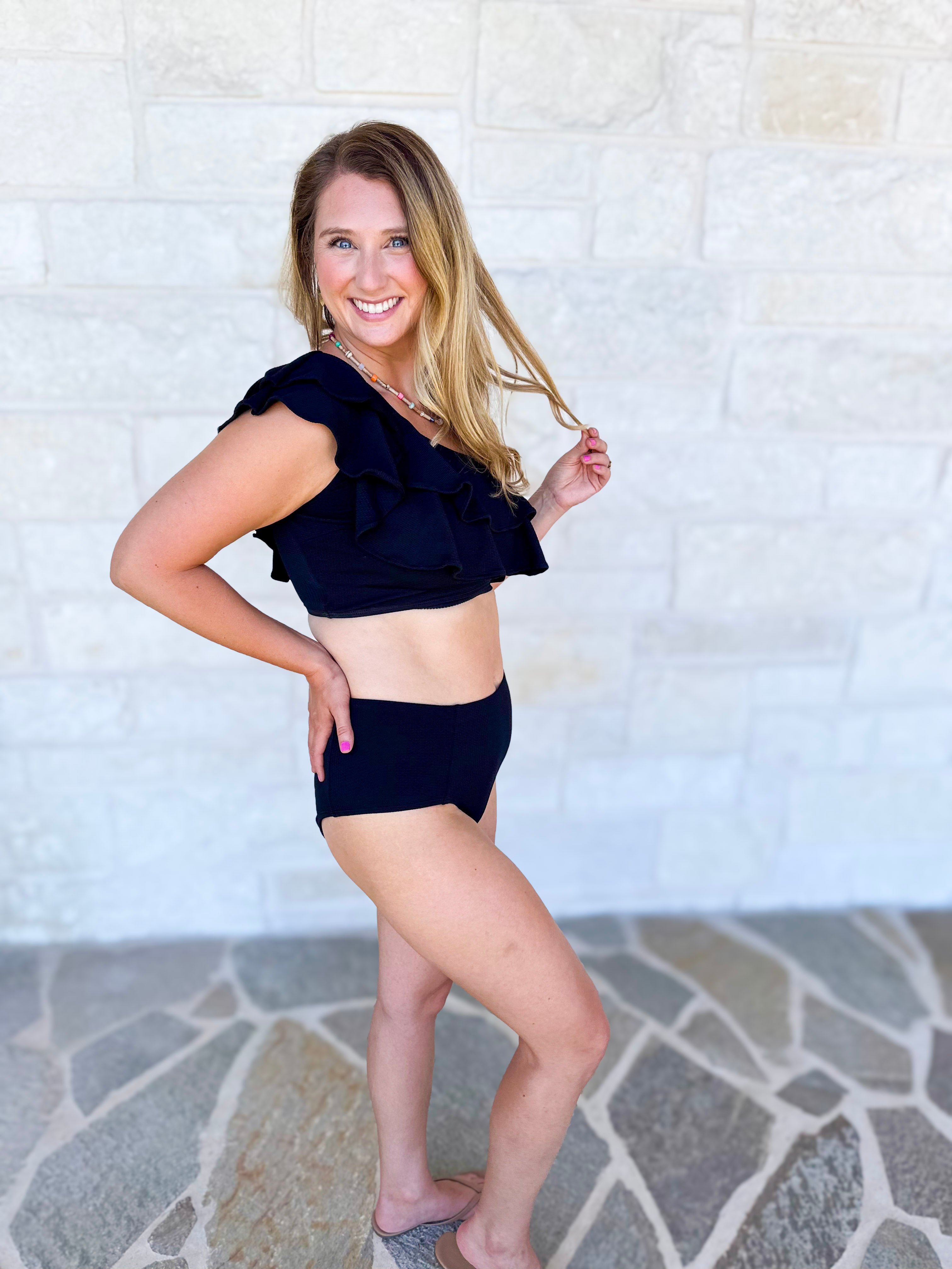 MARY SQUARE - Katelyn Two Piece Swimsuit - Black - FINAL SALE-300 Athleisure/Lounge-MARY SQUARE-July & June Women's Fashion Boutique Located in San Antonio, Texas