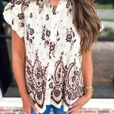 Feminine Feeling Puff Sleeve Blouse-200 Fashion Blouses-ENTRO-July & June Women's Fashion Boutique Located in San Antonio, Texas