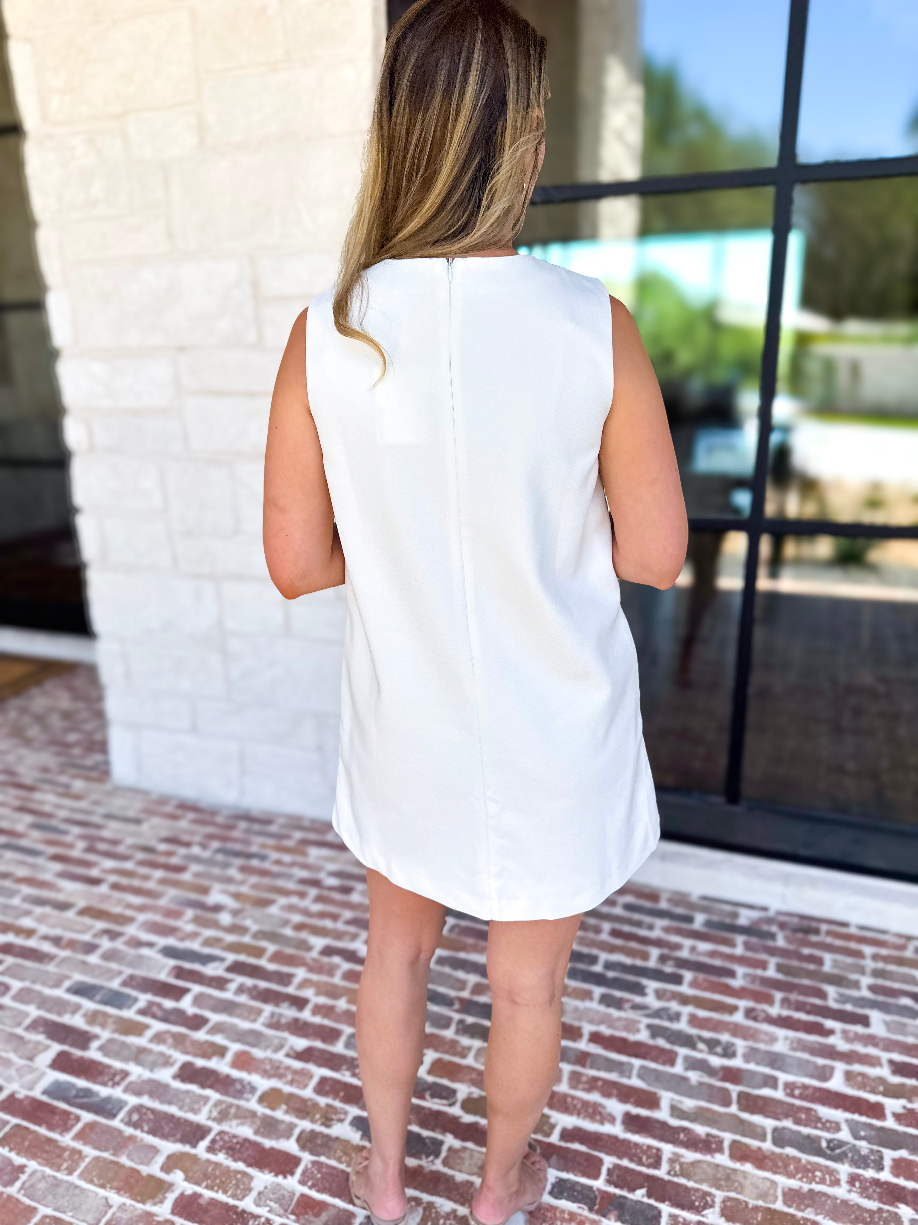 Black & White Embroidered Mini Dress-510 Mini-STRUT & BOLT-July & June Women's Fashion Boutique Located in San Antonio, Texas