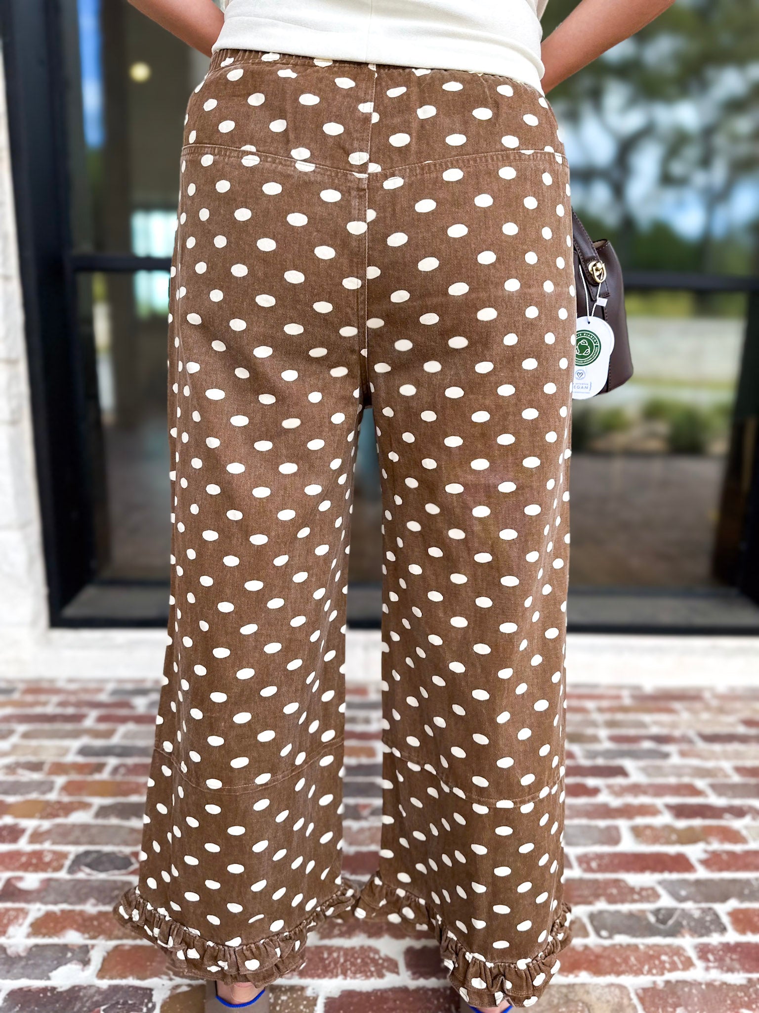 The Trendsetter Polka Dot Jeans-400 Pants-JODIFL-July & June Women's Fashion Boutique Located in San Antonio, Texas