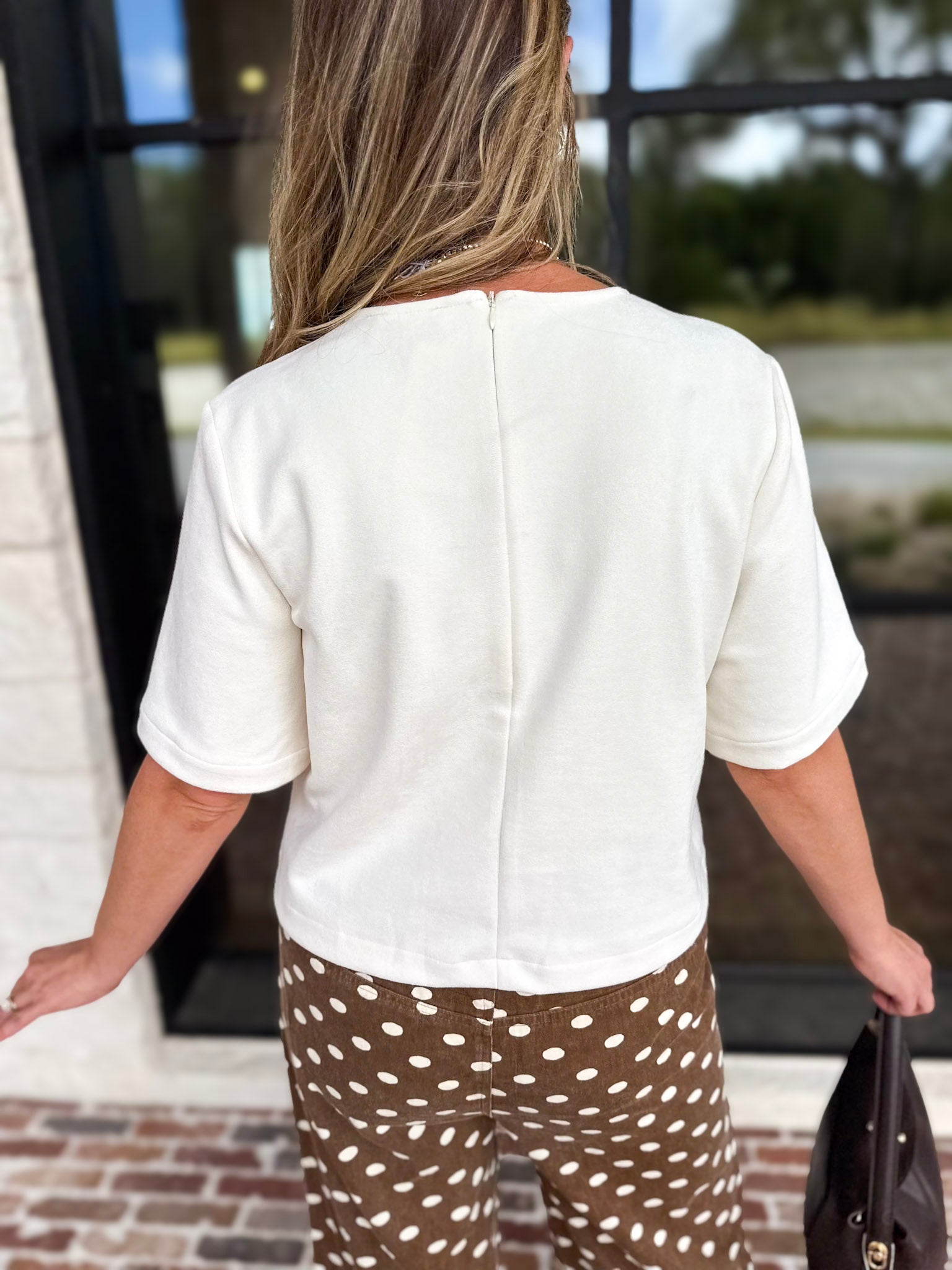 In Style Suede Top - Snow-200 Fashion Blouses-ENTRO-July & June Women's Fashion Boutique Located in San Antonio, Texas