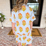 THML - Bold Floral & Stripe Mini Dress-510 Mini-THML-July & June Women's Fashion Boutique Located in San Antonio, Texas