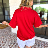 Everyday Pick Top - Red-210 Casual Blouses-JODIFL-July & June Women's Fashion Boutique Located in San Antonio, Texas
