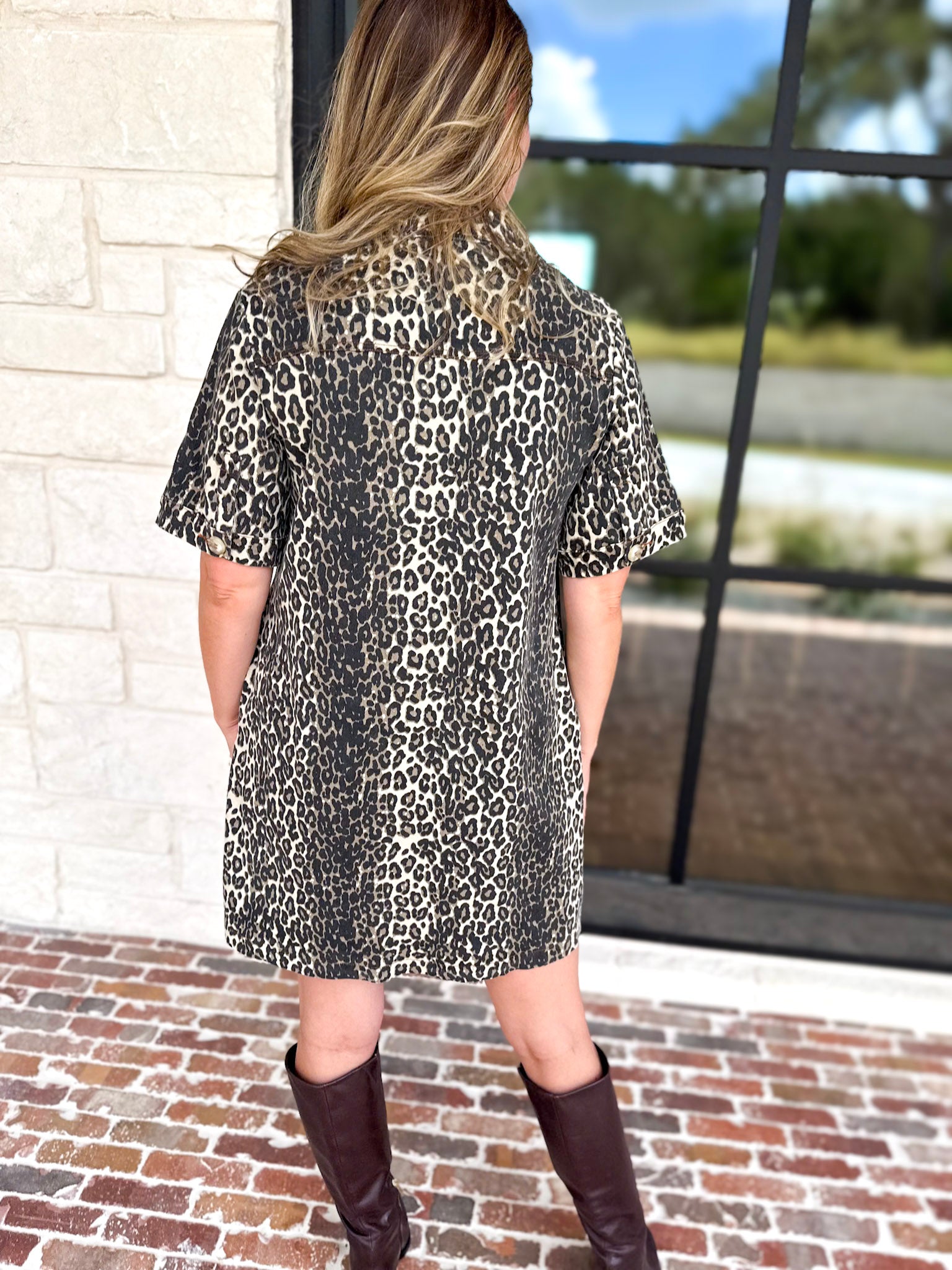 Crazy About You Leopard Mini Dress-510 Mini-ENTRO-July & June Women's Fashion Boutique Located in San Antonio, Texas