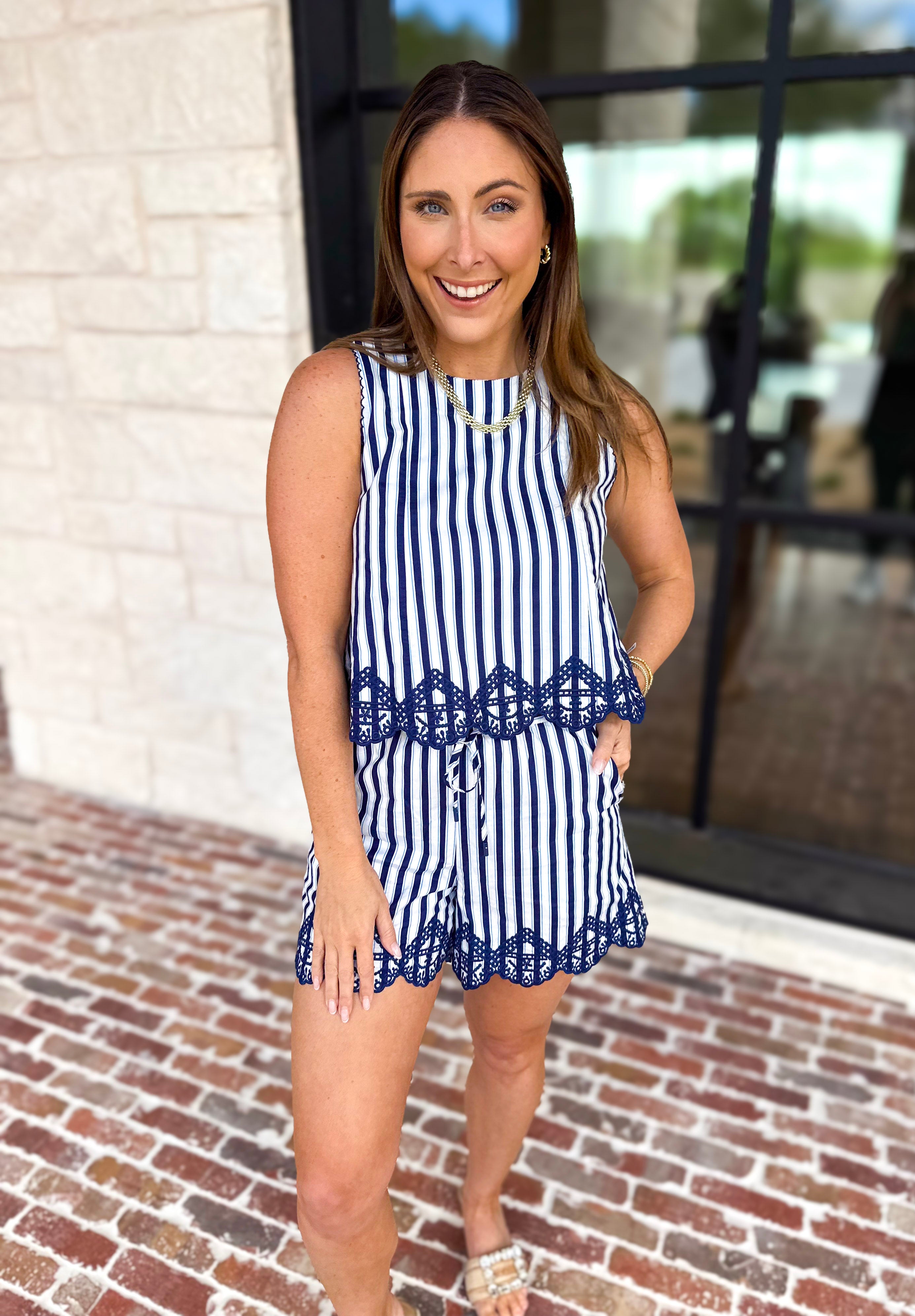 The Day to Dinner Short Set-510 Mini-SKIES ARE BLUE-July & June Women's Fashion Boutique Located in San Antonio, Texas