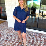 Seagrove Navy Mini Dress-510 Mini-JODIFL-July & June Women's Fashion Boutique Located in San Antonio, Texas