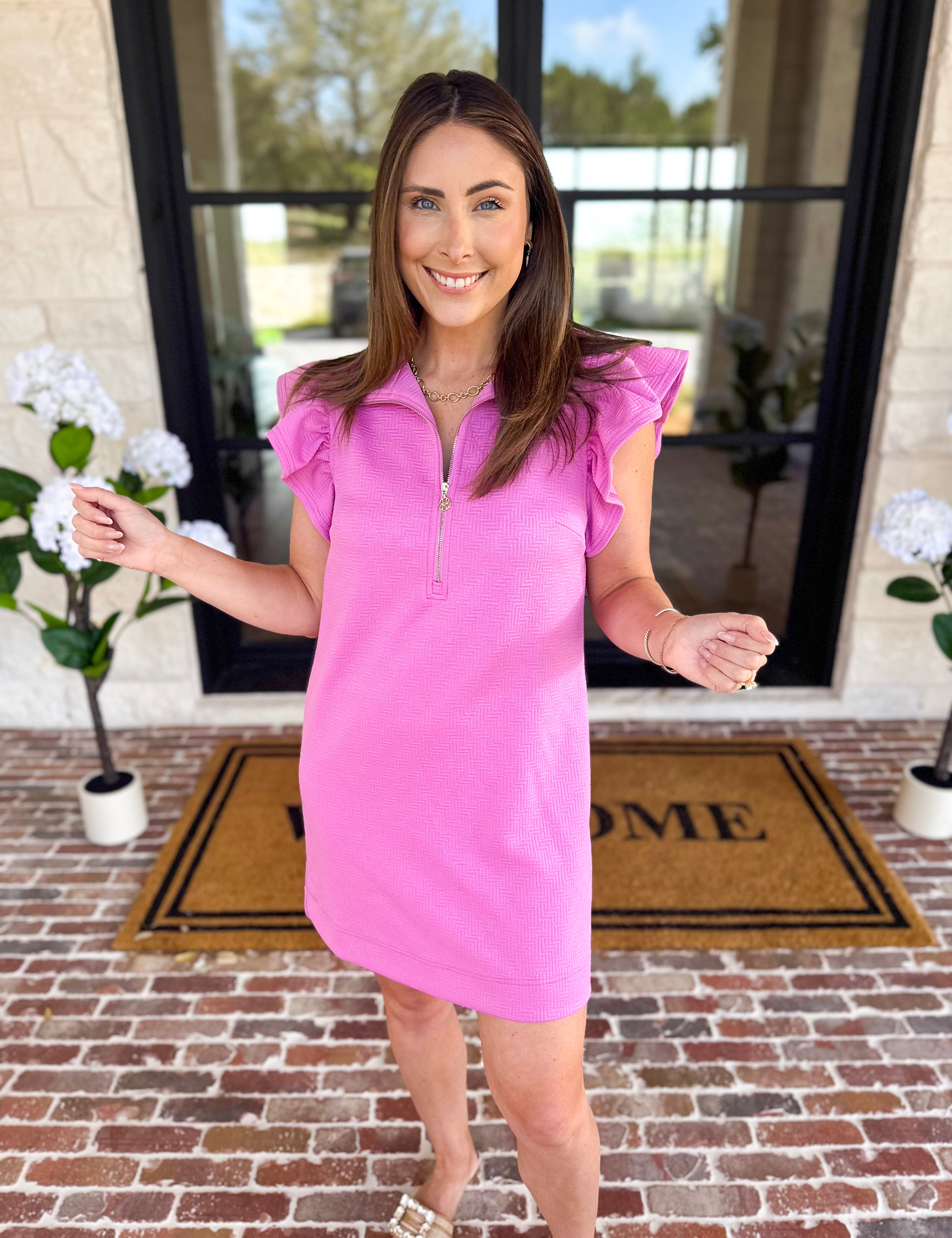 Mary Square - Paige Mini Dress - Pink-510 Mini-MARY SQUARE-July & June Women's Fashion Boutique Located in San Antonio, Texas