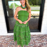 The Lexi Midi Dress - Vineyard Green-500 Midi-STRUT & BOLT-July & June Women's Fashion Boutique Located in San Antonio, Texas