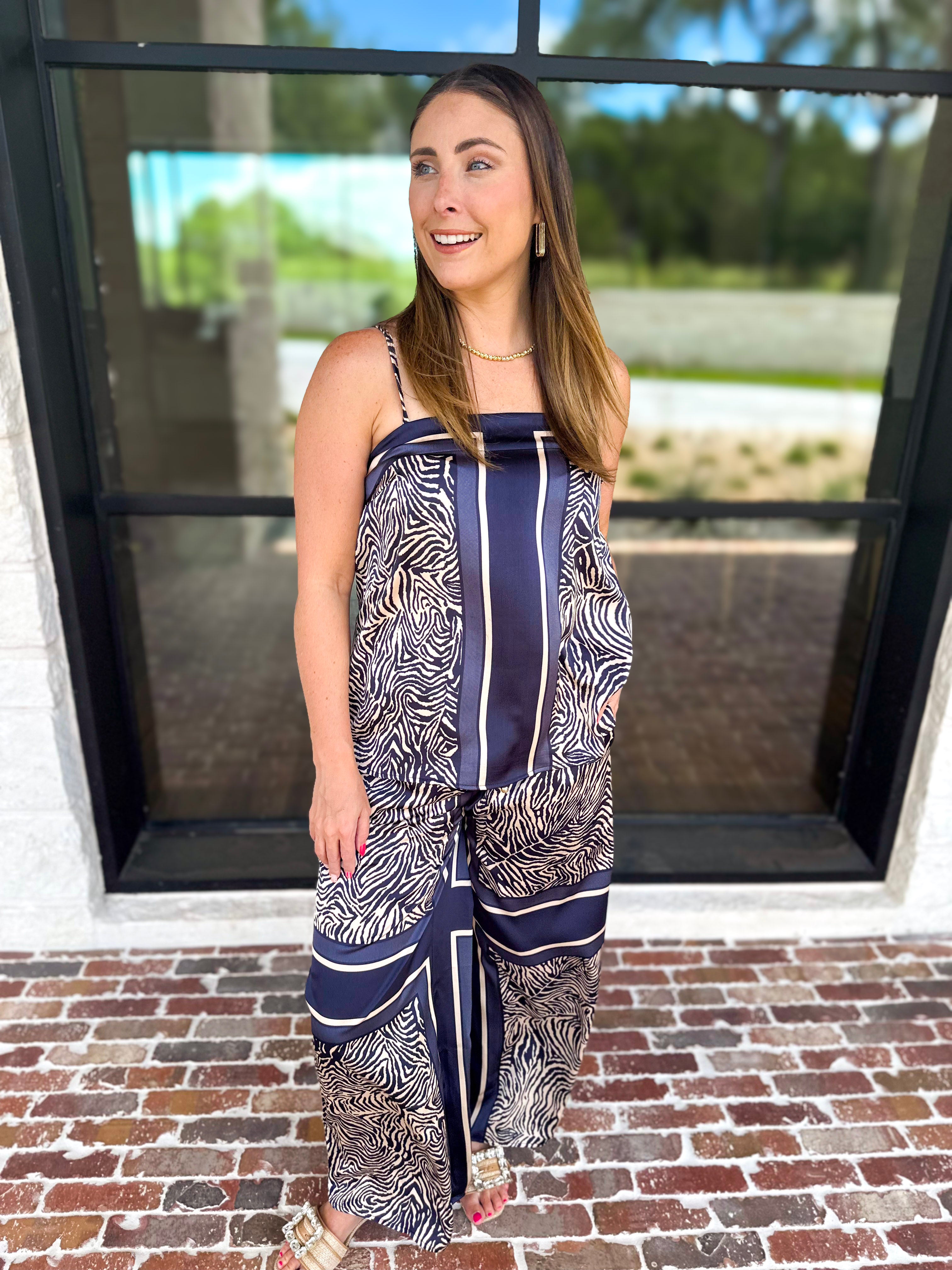 The Naples Satin Set - Navy-500 Midi-ENTRO-July & June Women's Fashion Boutique Located in San Antonio, Texas